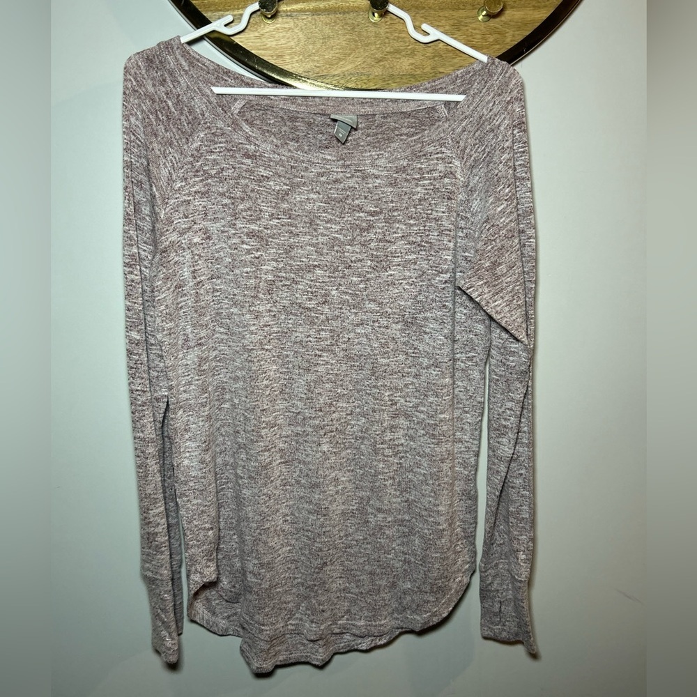 Bench Women's Marled Gray Long Sleeve Top